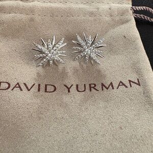 David Yurman Silver Starburst Earrings
